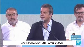 Sergio Massa “Los resultados no son los que esperábamos Javier Milei es el presidente” [upl. by Januarius]