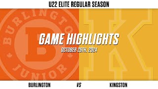 Game Highlights Burlington Jr Barracudas vs Kingston Jr Ice Wolves [upl. by Siger]