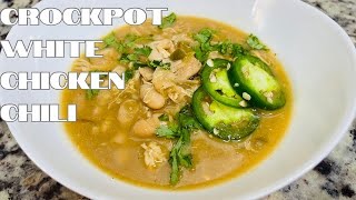 Crockpot White Chicken Chili  Crockpot Recipes  Chicken Recipes  Slow Cooker Meals [upl. by Crellen829]