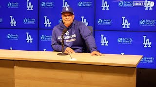 2022 NLDS Dave Roberts shares opinion on Max Scherzer Dodgers starter for Game 1 and more [upl. by Aicined]