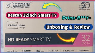 beston bs514 hd ready smart tv 32 inch unboxing amp review 🤩 [upl. by Tseng614]