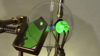 Laser Powered Radiometer with Uranium glass marble [upl. by Eserehc]