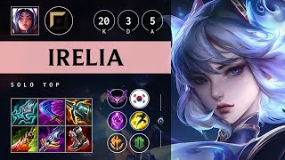 Irelia Top vs Yone Triple Kill Legendary  KR Master Patch 1420 [upl. by Egarton87]