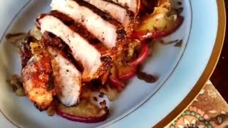 Grilled Kurobuta Pork Chops Bourbon Apples [upl. by Mount]