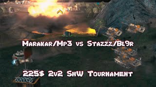 CampC Generals Shockwave 125 Beta 8 225 2v2 Tournament Semifinal  MarakarMp3 vs StazzzBl9rTV [upl. by Anirahs]