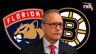 Paul Maurice Panthers Pregame Florida at Boston Bruins [upl. by Akcirahs]