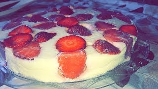 Labaniyad pudding Iyo Strawberry Laga Sameeyey l Cake Strawberry Recipe l kuchen Erdbeere Recipet [upl. by Laurel]