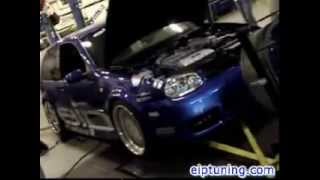 VW Golf R32 EIP Tuning Turbo 600 HP Dyno run [upl. by Marrin]