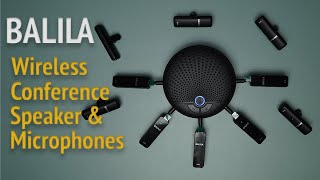 BALILA Wireless Conference Speakerphone with 5 Microphones  Sound Test amp Product Review [upl. by Enelak765]