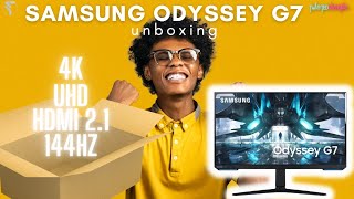 NEW Samsung Odyssey G70A 4K Gaming monitor  Unboxing [upl. by Onitrof844]