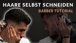 HAARE SELBST SCHNEIDEN  Unter Anleitung vom Barber I Charlemagne Premium [upl. by Neyuh]