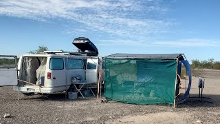 My new camp set up in LTVA Quartzsite Arizona [upl. by Aryajay]