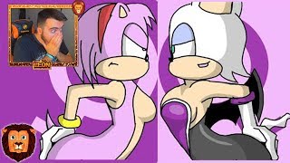 AMY VS ROUGE MUY EPICO LA BATALLA DE WAIFUS DEFINITIVA 😱  VIDEOREACCION ANIMACION LEON PICARON [upl. by Mandych]