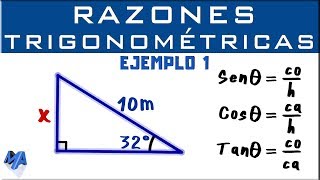 Razones Trigonométricas  Hallar un lado  Ejemplo 1 [upl. by Adnaerb218]