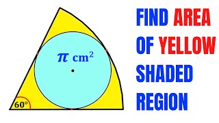 Calculate area of the Yellow shaded region  Blue circle is inscribed in the sector  Fun Olympiad [upl. by Pompea]