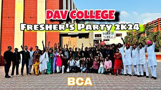 FRESHERS Party 🎉 DAV COLLEGE VLOG  BCA Department FRESHERS PARTY🤩  College Freshers party🤩 [upl. by Marigold940]