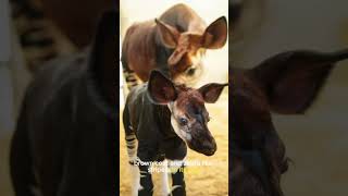 Okapi The Secret ZebraGiraffe of the Jungle viralvideo shortvideo shortfeed animals [upl. by Nalliuq585]