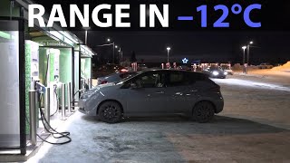 Nissan Leaf 62 kWh winter range test [upl. by Ydnir623]