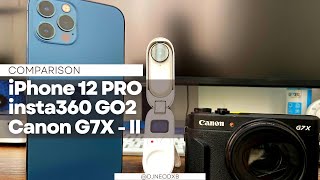 iPhone 12 Pro vs insta360 GO2 vs Canon G7X mark II Vlog122 [upl. by Nibram]