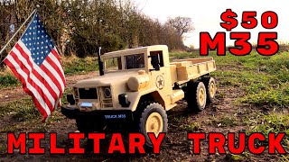 M35 US 6x6 RC Truck Running review MZ YY2003 Banggood budget 6wd rc truck review [upl. by Gnagflow59]