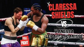 Claressa Shields vs Vanessa Lepage Joanisse FULL FIGHT July 27 2024 Simulation [upl. by Ynaffet]