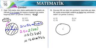 6SINIF MATEMATİK ÇEMBER MEB KAZANİM TESTİ 16 [upl. by Vitia865]