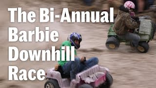 The BiAnnual Downhill Barbie Race Is Too Cool [upl. by Eylhsa]