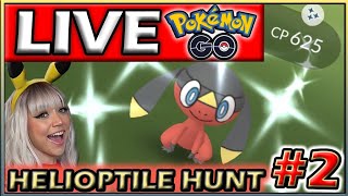 SHINY HELIOPTILE HUNT DAY 2 POKÉMON GO [upl. by Yruy]