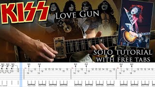 Kiss  Love Gun guitar solo lesson with tablatures and backing tracks [upl. by Kahlil528]