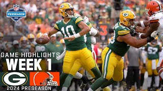 Green Bay Packers vs Cleveland Browns  2024 Preseason Week 1 Game Highlights [upl. by Eenobe]