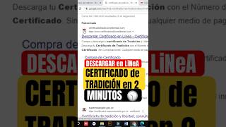 ✅Descargar Certificado de Libertad y tradición en linea 2023 [upl. by Faythe]