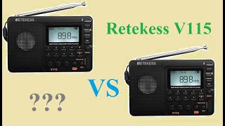 Retekess V115 vs Retekess V115 Сравнение радиоприемников [upl. by Ellmyer]