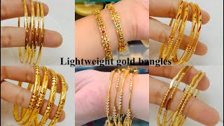 5 Grams gold bangle designs with price  Simple Gold Bangles Designs 2023 [upl. by Ardnosac280]