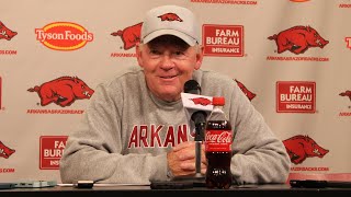 Bobby Petrino talks Arkansas offense QBs in fall camp [upl. by Ricardo509]