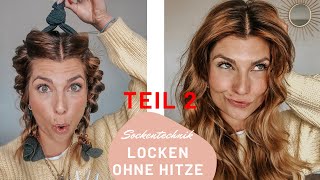 Locken mit Socken das Experiment  Locken ohne Hitze TEIL 2 [upl. by Dawaj]