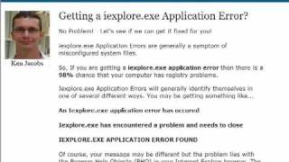 IexploreExe Application Error Fix [upl. by Anisamoht452]