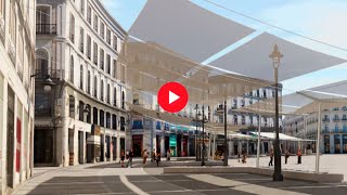 La Puerta del Sol de Madrid tendrá toldos en el verano de 2025 [upl. by Kier]