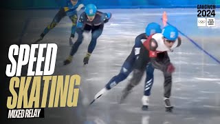 RELIVE  Speed Skating Mixed Relay  Gangwon2024 [upl. by Mchale]