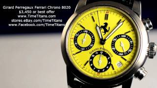 Girard Perregaux Ferrari Chronograph 8020 Yellow [upl. by Hsirap339]