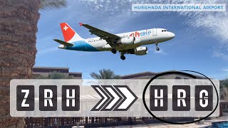 Chair airlines approach into Hurghada airport HRG  Airbus A319 [upl. by Lloyd]