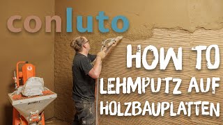 HOW TO Lehmputz auf Holzbauplatten [upl. by Raimundo]