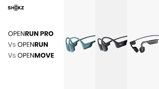 Shokz Bone Conduction Headphones  Product ComparisonOpenRun Pro vs OpenRun vs OpenMove [upl. by Suoirrad]