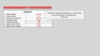 Stogo gegnės brėžinys Excel pagalba [upl. by Dar1]