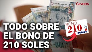 BONO 210 SOLES ¿Quiénes lo recibirán cuándo y cómo se entregará este subsidio [upl. by Salita]