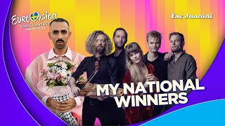 Eurovision 2024 🏆  MY NATIONAL FINAL WINNERS [upl. by Anjela]