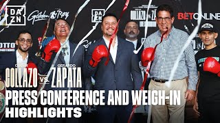 OSCAR COLLAZO VS GERARDO ZAPATA  PRESSER AND WEIGHIN HIGHLIGHTS [upl. by Ned]