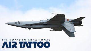 RIAT 2017  Spanish F18 Arrival PlanesTV [upl. by Depoliti]