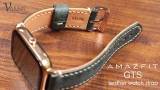 Making a Handmade Leather Watch Strap for Amazfit GTS  DIY [upl. by Jedthus]