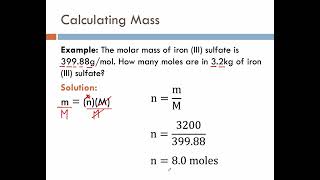 Mass Moles and Molar Mass [upl. by Adina]