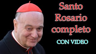 Mons Angelo Comastri – Santo Rosario Completo con video 📺 [upl. by Laehpar]